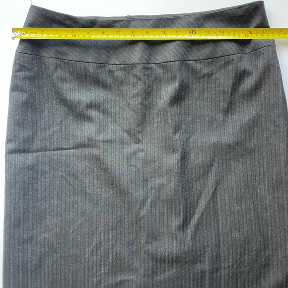 louben grey Black  pinstripes Women's Blazer skirt 2 pc suit grey - Picture 10 of 11